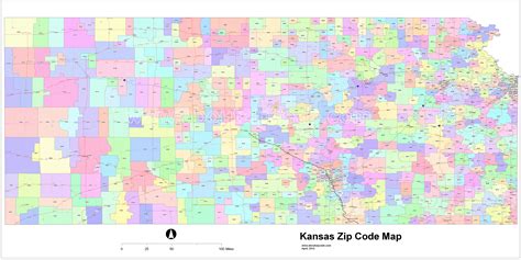 kansas zip code map